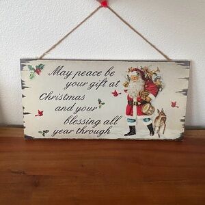 Vintage vibe Santa Christmas wall decor classic holiday home decor 50s vibe